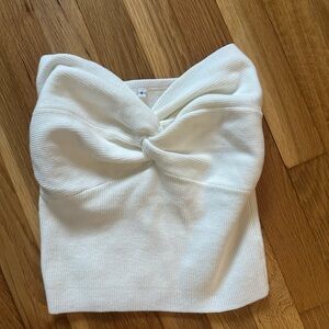 Elegant White Knotted Women's Top